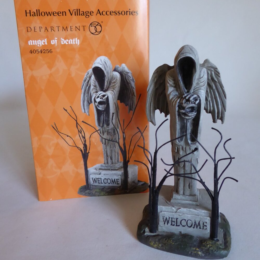 NEW 2017 DEPARTMENT 56 HALLOWEEN VILLAGE ANGEL OF DEATH GRIM REAPER STATUE